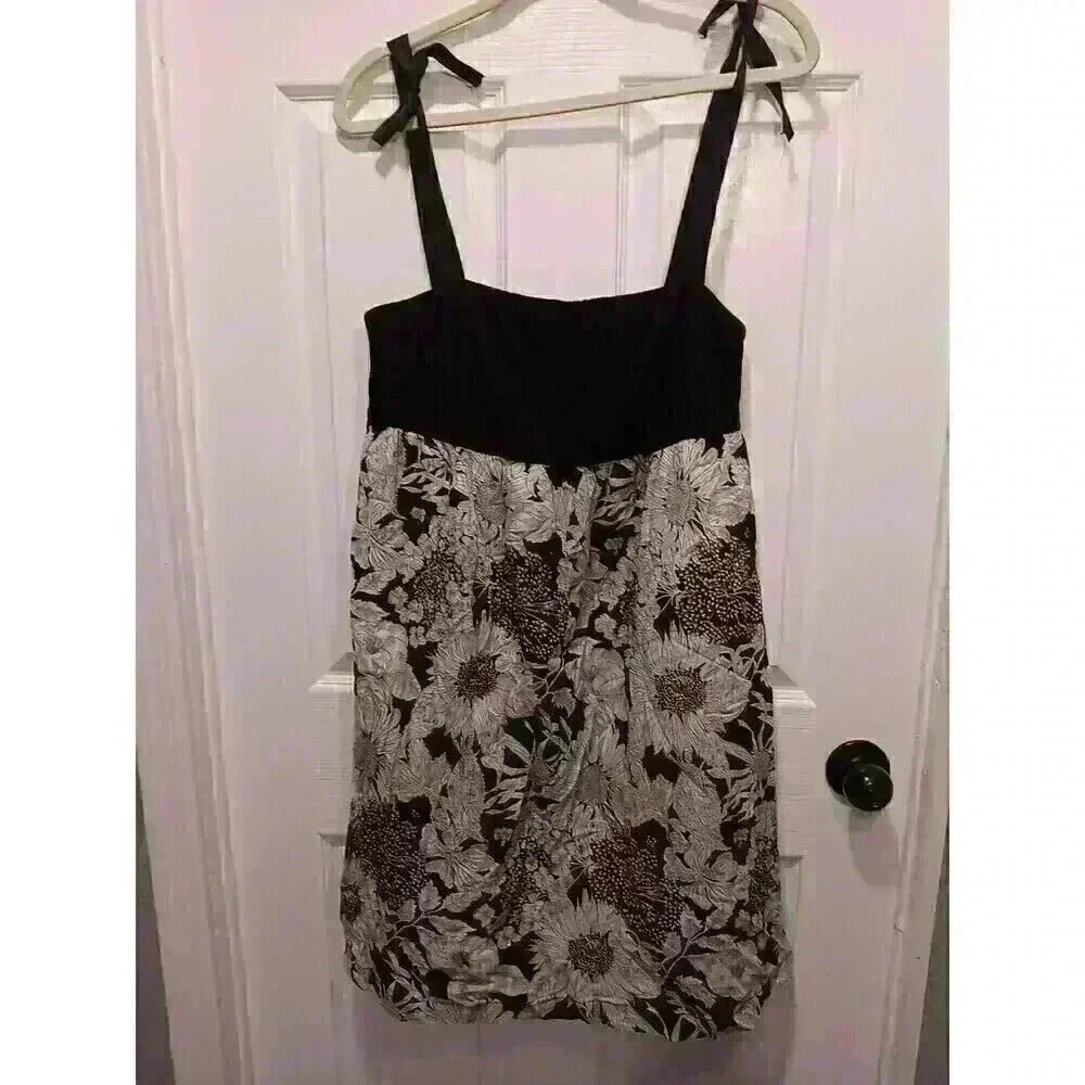 Liberty Of London For Target Dress Women's Size Small Black White Floral Stretch